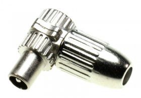 Axing Coaxial Connector - Cks 4-00 Iec Angled Connector, In Cast Housing, High Shielded