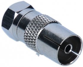 Axing Coax Socket/f-plug - Cfa 1-00 Adapter F Iec Iec-buchse Auf F-stecker