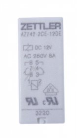 Zettler Pcb Relay To 12v - 12vdc 8a-250vac Relais, 2 Wechsler