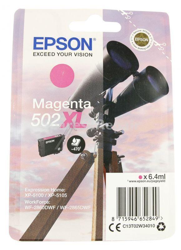Epson Cartridge - 502xl C13t02w34010 Ink Cartridge Magenta 6 4ml