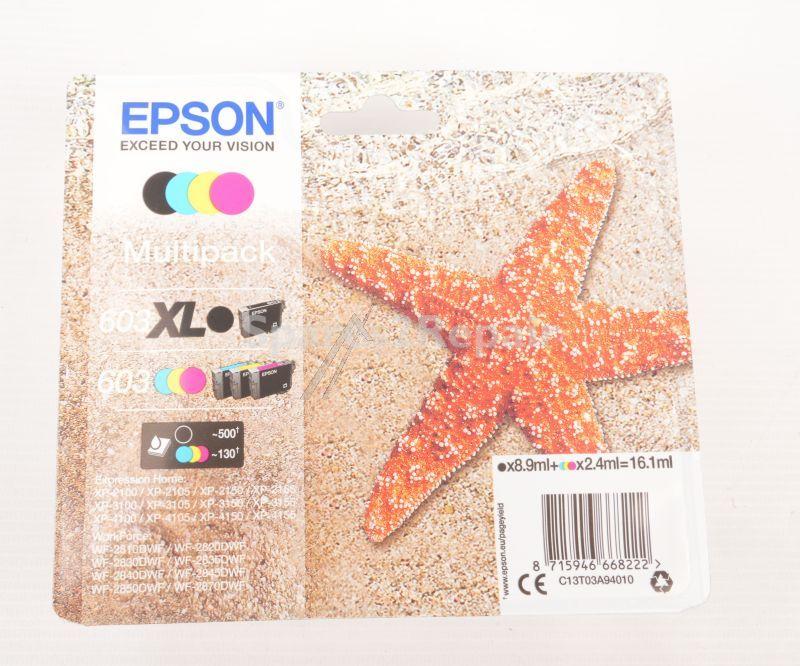 Epson Cartridge - 603xl-603 C13t03a94010 Ink Cartridge Multipack Cmyk 8 9ml + 3x2 4ml