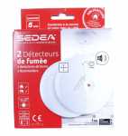 Sedea Smoke Detector - Lot De 2 DÉtecteur De FumÉe CertifiÉ En14604-2005