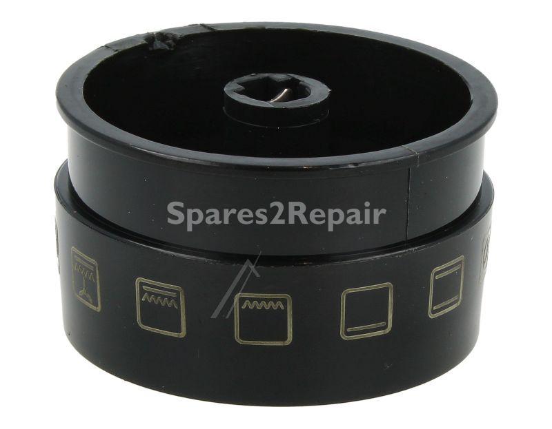 Control Knob - 9057007 Recessed Knob 38a Black Ha 6000 [Amica]