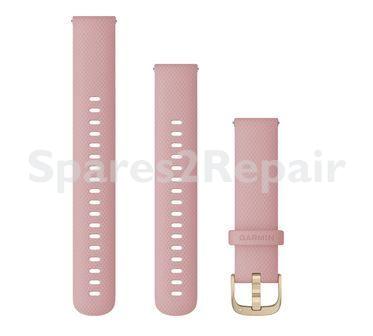 Garmin Wristbands For Smartwatch - 010-12932-03 Garmin Replacement Wristband 18mm Silicone Pink-white Gold Buckle