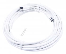 Axing White Aerial Cable - Sak 751-00 F -quickfix-kabel -axiale Stecker -hoch Geschirmt -7 50 Mschirmungsmaß Gemaß En 60966-2-7 Klasse Aweiß Im Polybeutel M