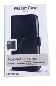 Mobilize Leather Bag Gsm - 29982 Mobilize Classic Gelly Wallet Book Case Motorola Edge 50 Neo Black