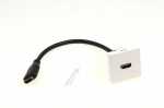 Hdmi Mounting Frame - Wall Plate Adapter 45 X 45 Hdmi + Cable