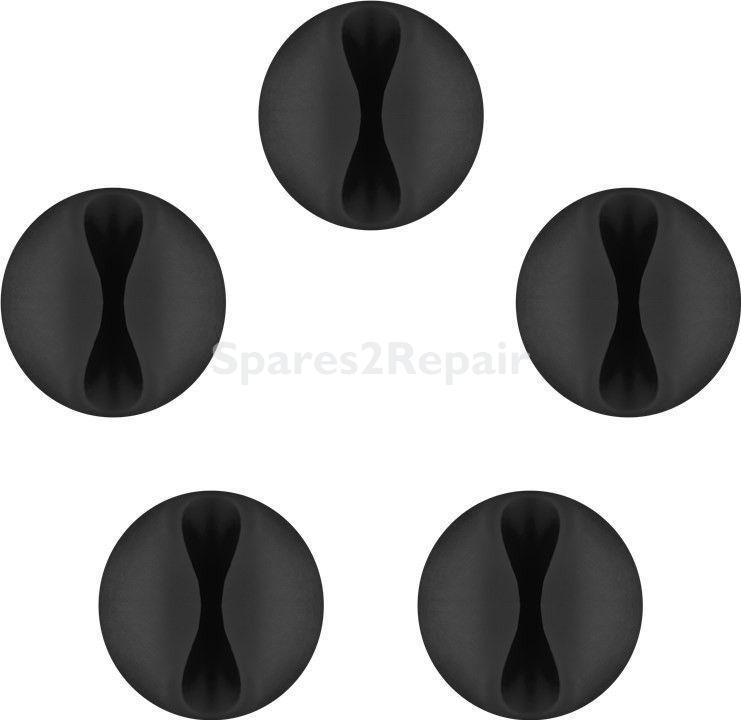 Goobay Cable Management - 95040 Cable Holder 1-slot (mini) Black 5pcs In Blister