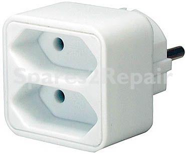Brennenstuhl Connection Block - Adaptor Plug With 2 Euro Sockets