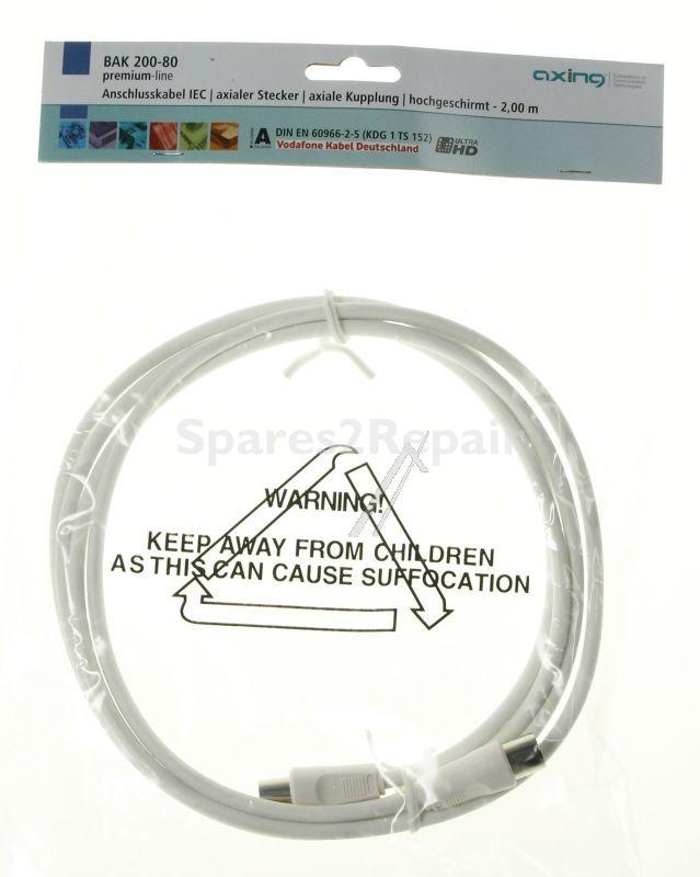 Axing Aerial Connecting Cable - Bak 200-80 Anschlusskabel Iec Axialer Stecker Axiale Kupplung