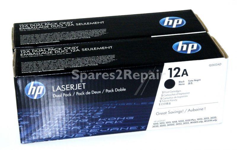 Hewlett Packard Toner Cartridge - 12ad Q2612ad Toner Cartridge Double Pack Black Each 2k
