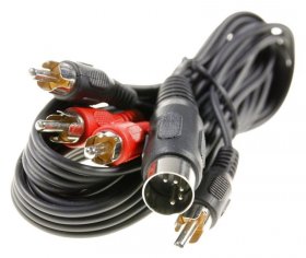 Phono Plug/din-plug - 4xphono Male To 5pin Din Female Cable