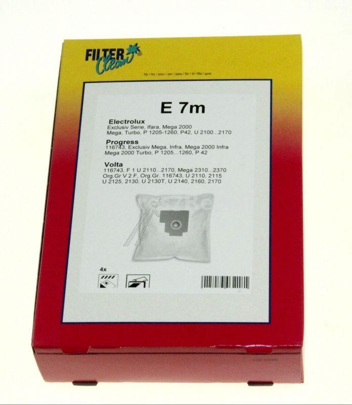 Filterclean Vacuum Cleaner Bags - E7m Fl0274-k Dust Bags X 4