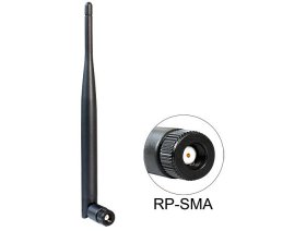 Delock Wireless-lan Antenna - Wlan Antenna 802.11 Ac-a-b-g-n Rp-sma 5 Dbi Omnidirectional