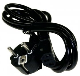 Compatible Cold Mains Plug And Lead - Power Cord Cold 3 Pins 1 8m Black Euro Plug  Compatible Cold Mains Plug And Lead - Power Cord Cold 3 Pins 1 8m Black Euro Plug