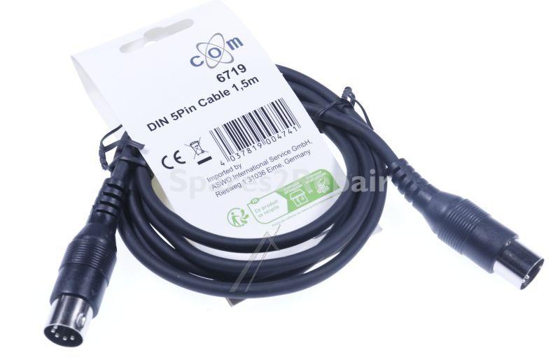 Compatible Din Plug-din Plug Audio - Audio Lead - 1 5m 2xdin 5pol 180° Plug-plug