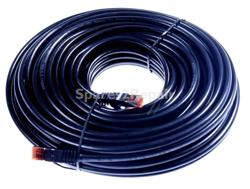 Cat6 Patch Cable - Outdoor-patch Lead Cat6a, Rj45, S-ftp, Black, 25m