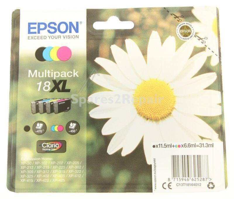 Epson Cartridge - 18xl C13t18164012 Ink Cartridge Multipack Cmyk 31 3ml