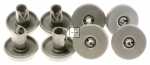 Roller For Dishwasher Basket - 50286965004 Lower Basket Wheel Kit 8 Pieces Dark Grey [Electrolux Aeg]