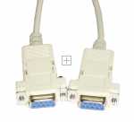 Sub-d-socket/sub-d-socket - Null-modem Cable 9pin Female-female 2,0m.