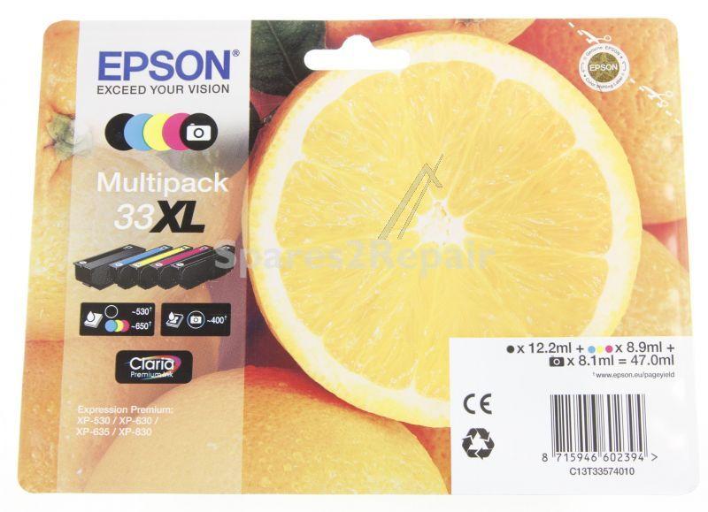 Epson Cartridge - 33xl C13t33574010 Ink Cartridge Multipack Cmyk+glossy 47ml