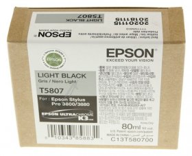 Epson Cartridge - T580700 C13t580700 Ink Cartridge Black-light 80ml