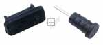 Otb Square Plug - Usb-c And Earphone Dustproof Premium Silicone Plugs, Black