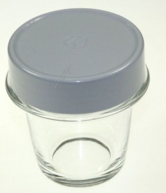 Mixer Attachment - Kw714808 Grinder Container (glass) & Flap - Grey [Delonghi]