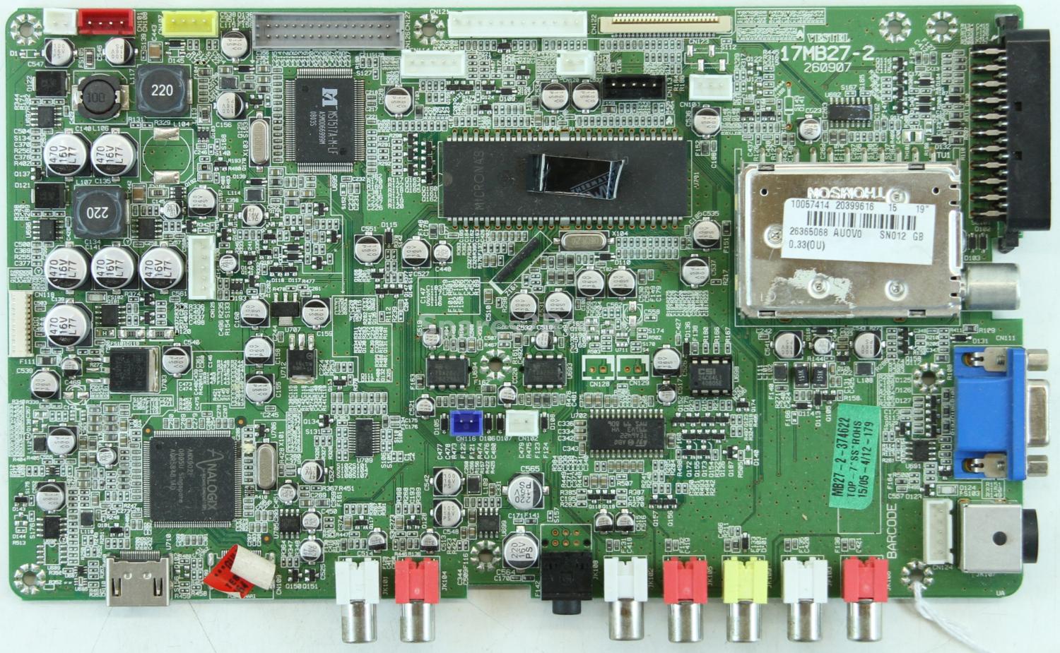 Acoustic Solution LCDWDVD19FB - Main AV - 20399616 - 17MB27-2 - 260907