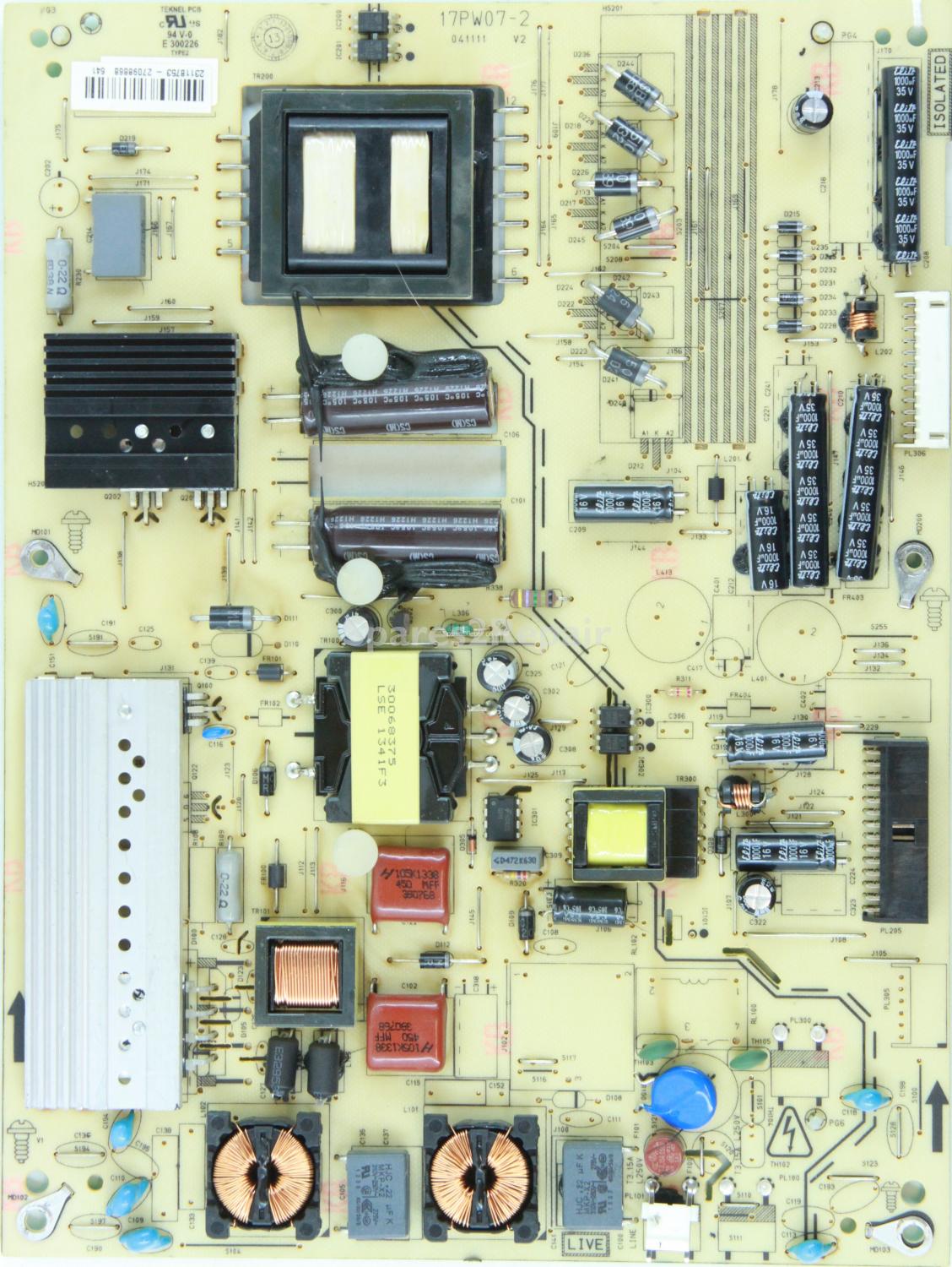 Hitachi 50HXT16U - Power Supply - 23118753 - 17PW07-2 - 041111 V2