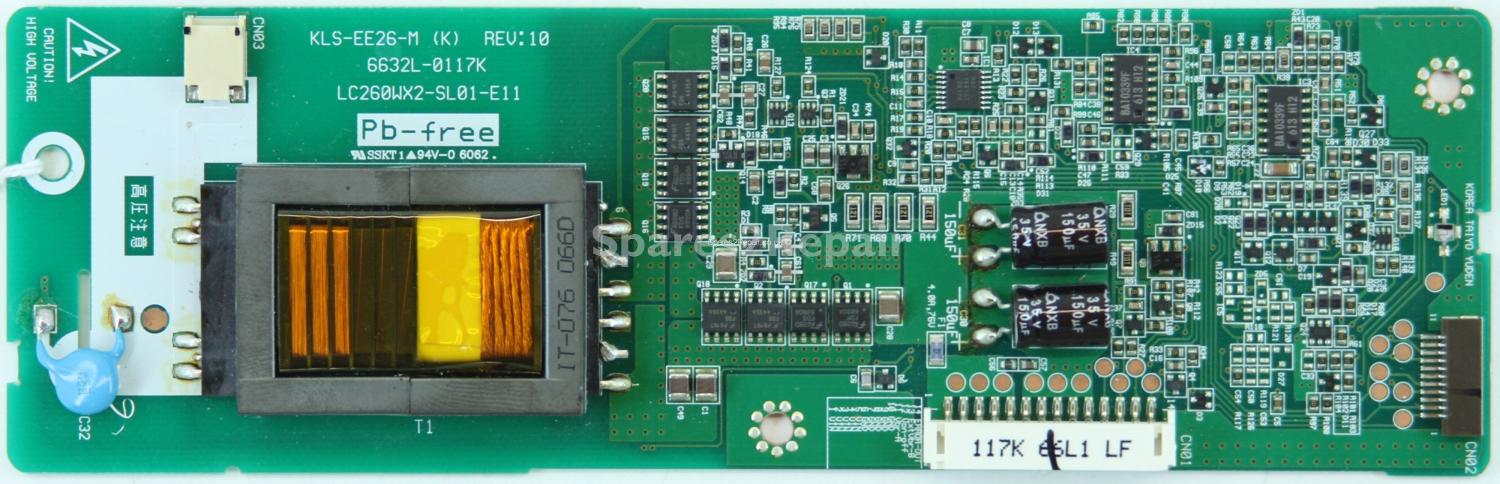 Hitachi 26LD9000TA - Inverter - 6632L-0117K - REV:10 - KLS-EE26-M (K) - LC260WX2-SL01-E11