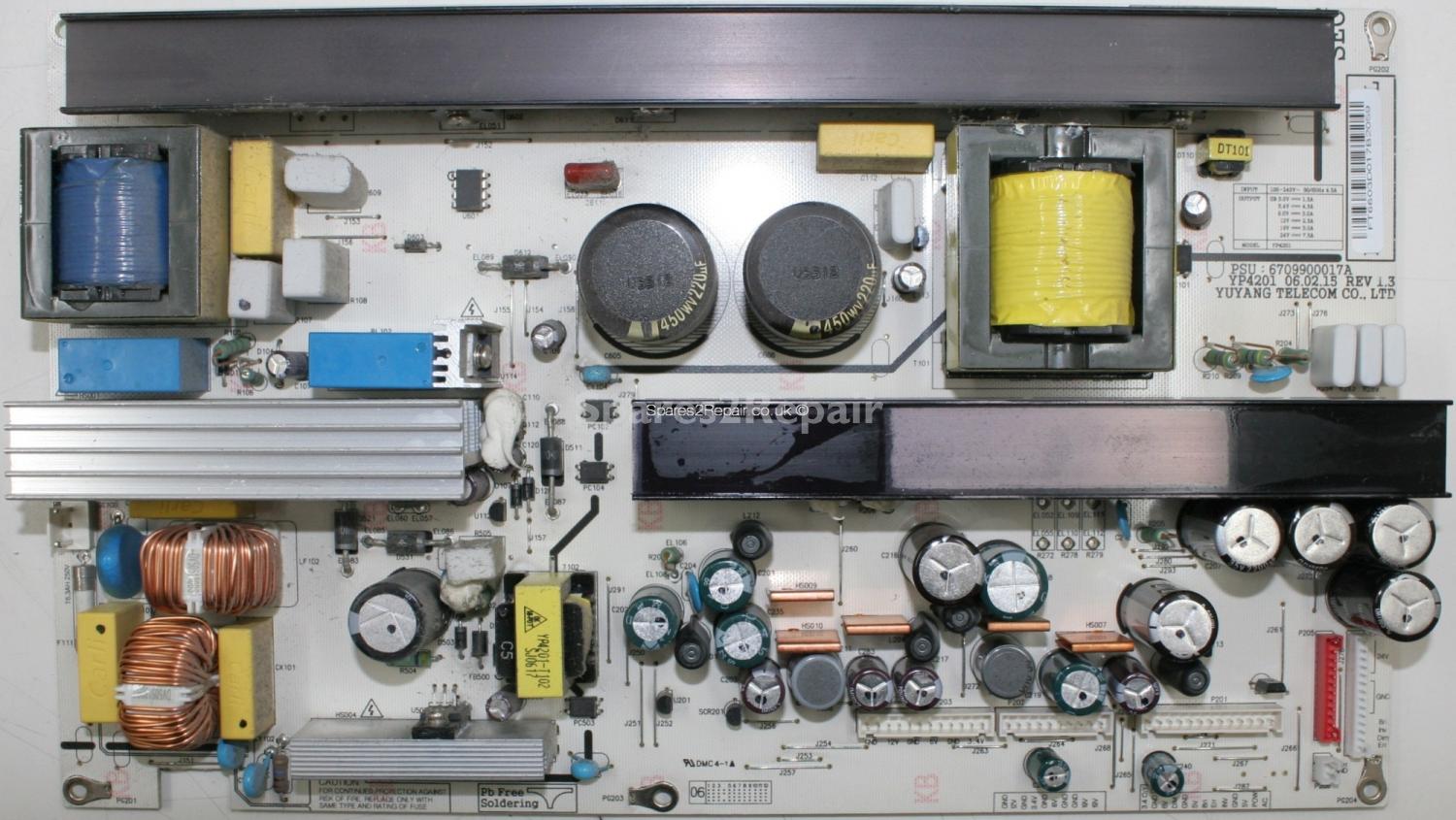 LG 42LC2DB - PSU - 6709900017A - Rev 1.3 - YP4201