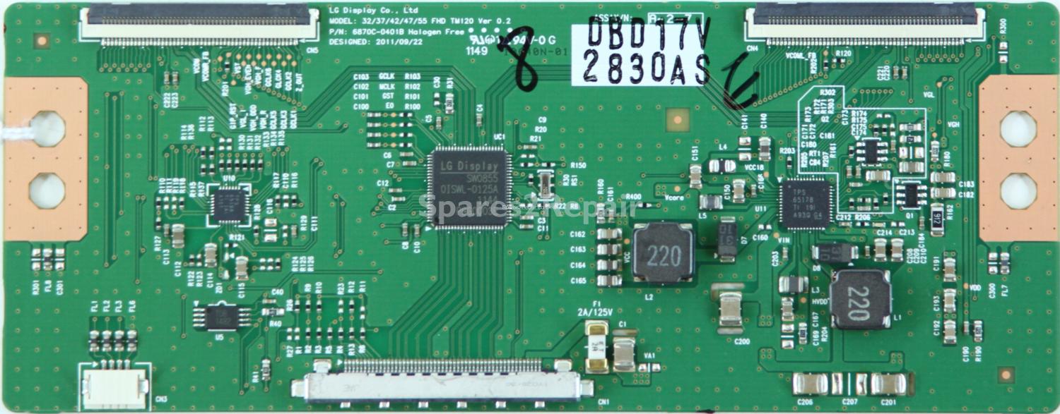 LG 37LS570 - T-Con - 6871L-2830A - 6870C-0401B - 32/37/42/47/55 FHD TM120 Ver 0.2