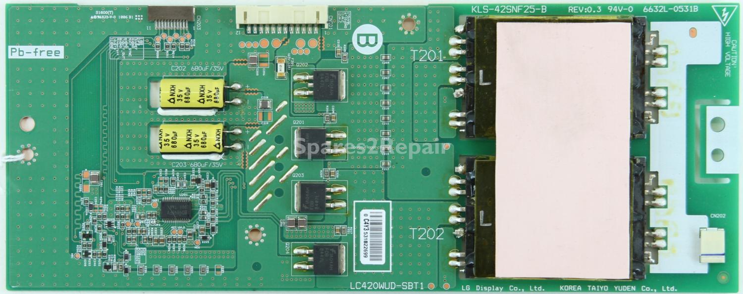 LG 42LH7000-ZA - Inverter - 6632L-0531B - KLS-42SNF25-B - REV:0.3 - LC420WUD-SBT1