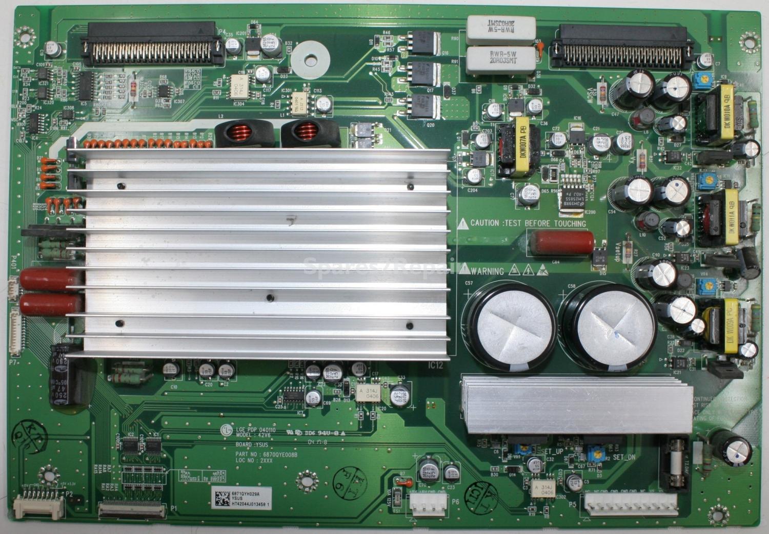 LG RZ-42PX11 - YSUS - 6870QYE008B - PDP040110 - 6871QYH029A