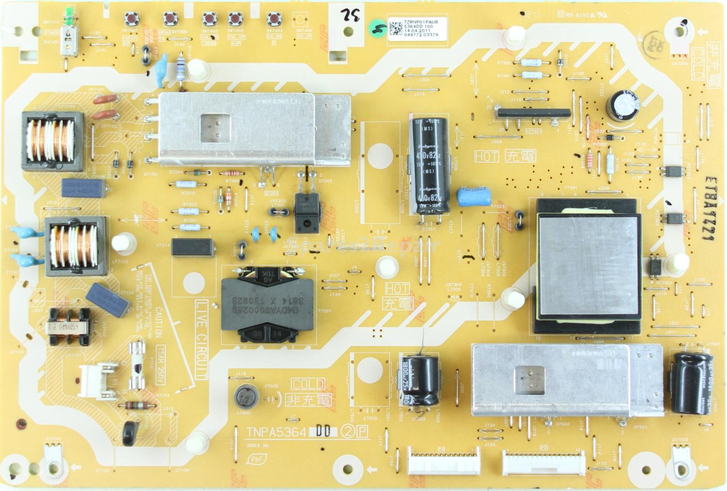 Panasonic TX-L32E3B - Power Supply - TZRNP01PAUB - TNPA5364 DD 2 P