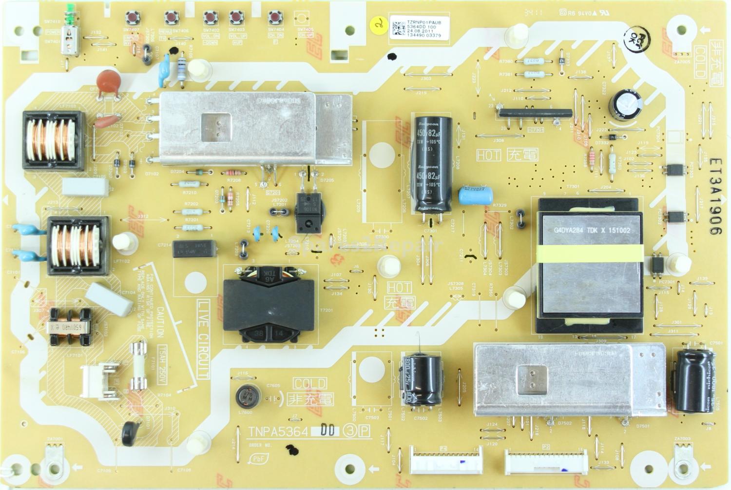 Panasonic TX-L32X3B - Power Supply - TZRNP01PAUB - TNPA5364 DD 3 P