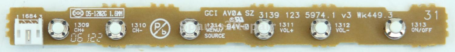 Philips 32PF3320/10 - Buttons - 3139 123 5974 V3 - WK449.3
