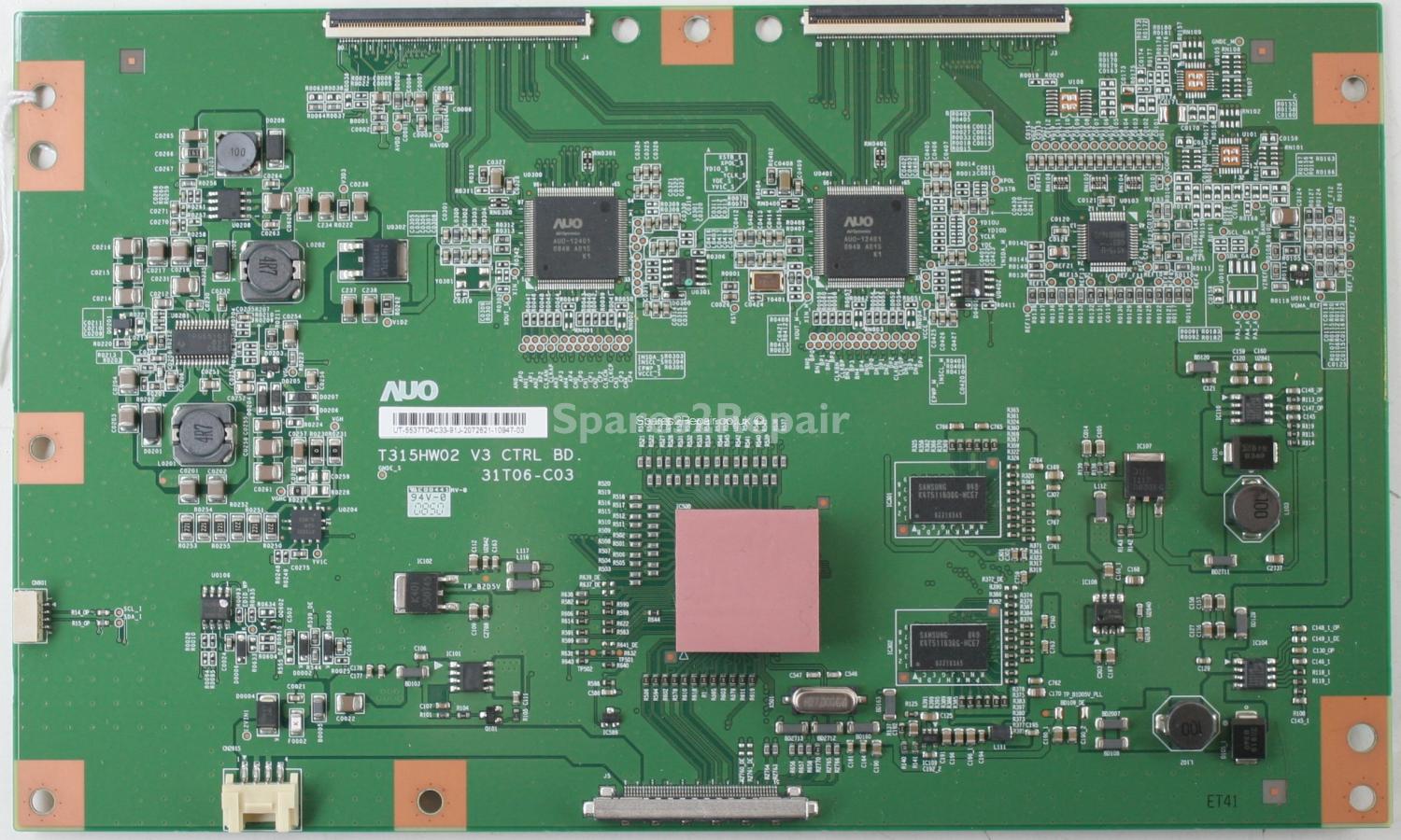 Samsung LE37B650T2W - T-Con - 55.31T06.C08 - 31T06-C04 - T315HW02 V5 CTRL BD