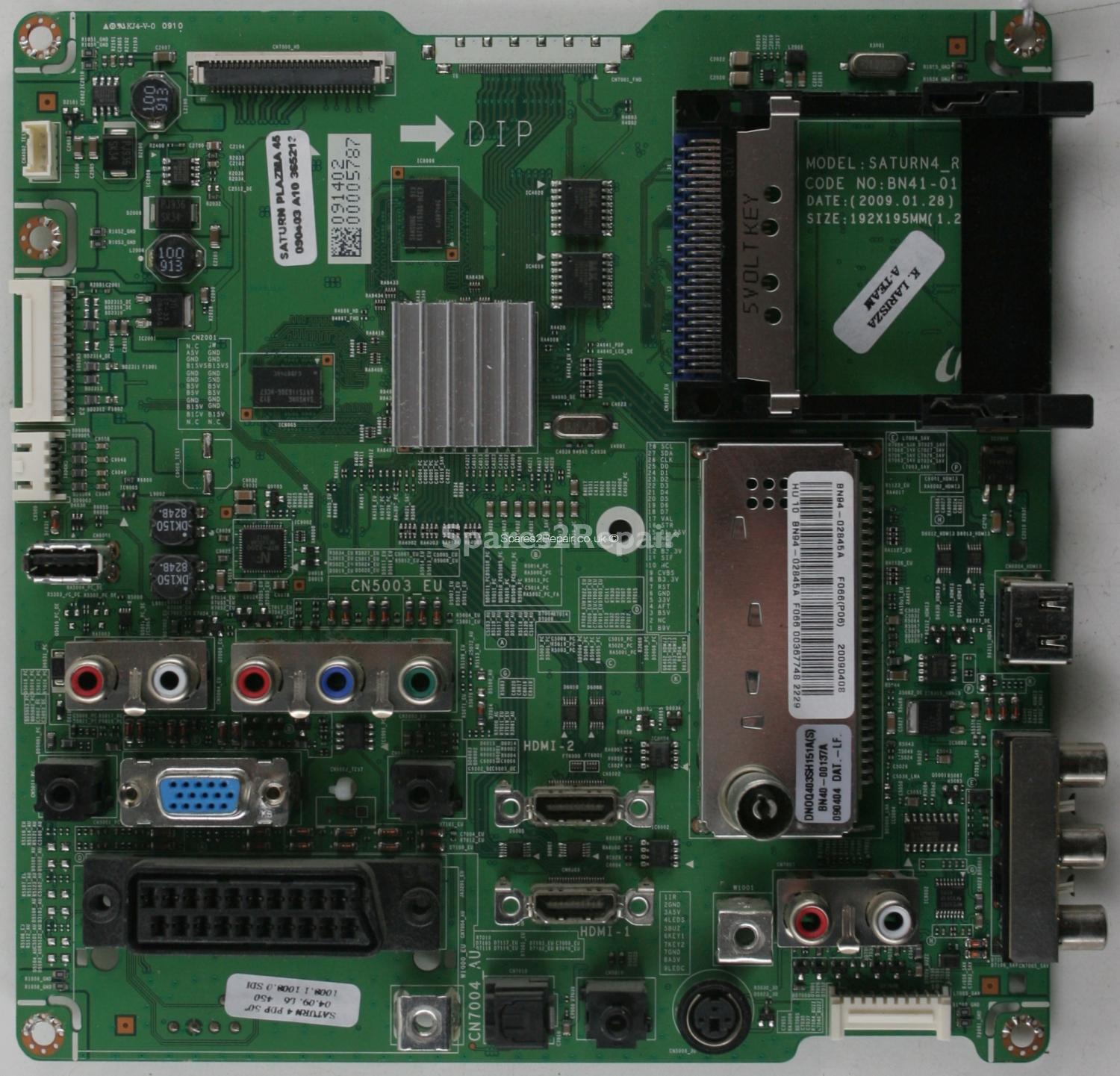 Samsung PS-50B451B2W - Main AV - BN94-02845A - BN41-01180A - SATURN4_RTV_PDP