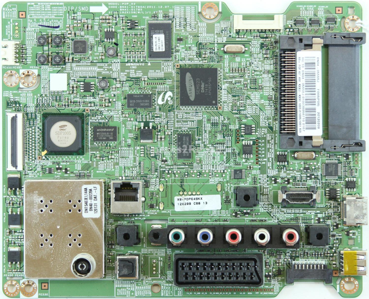 Samsung PS43E490B1KXUU - Main AV - BN41-01785A - BN94-05555J - PDP_X9
