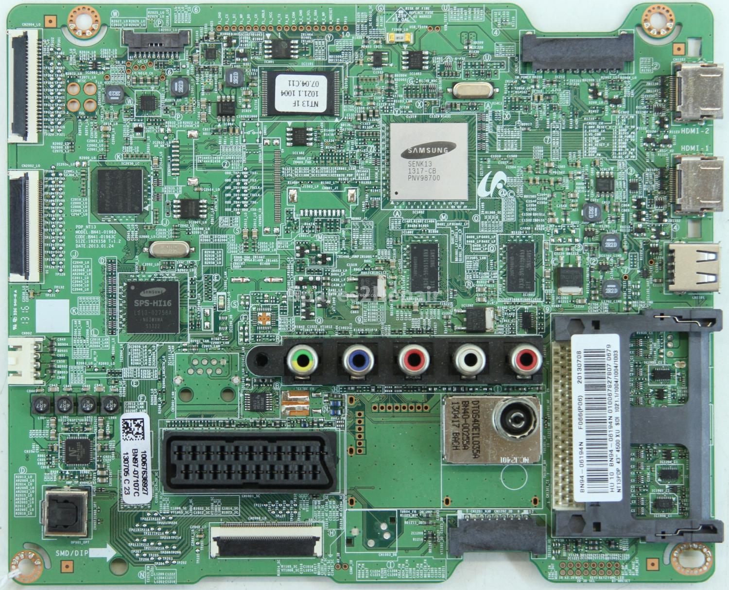 Samsung PS43F4300 - Main AV - BN94-06194N - BN97-07107C - BN41-01963C