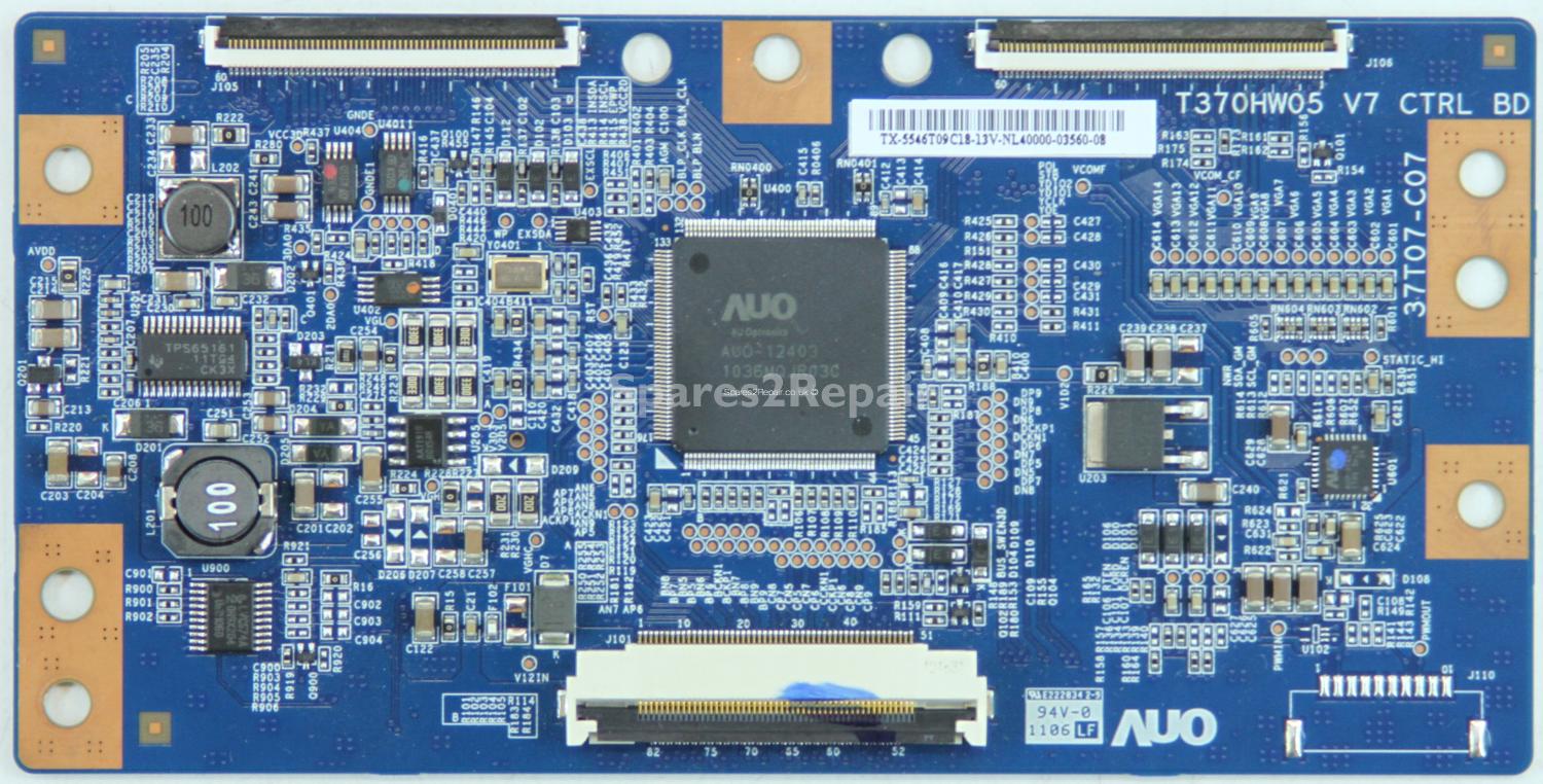 Samsung UE46D6750WK - T-Con - 55.46T09.C18 - 37T07-C07 - T370HW05 V7 CTRL BD