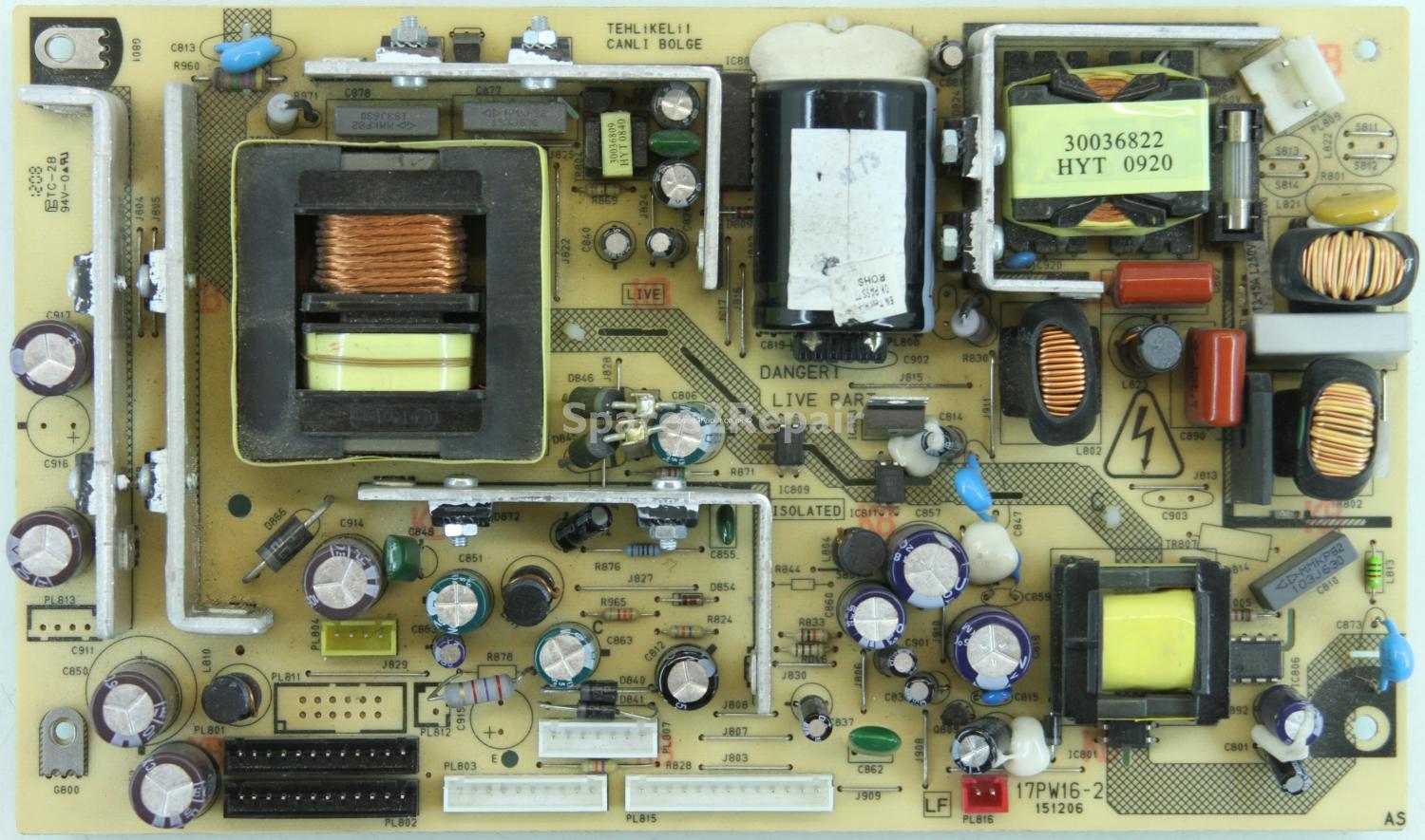 Sanyo CE42LD81-B - PSU - 20401062 - 17PW16-2 - 151206