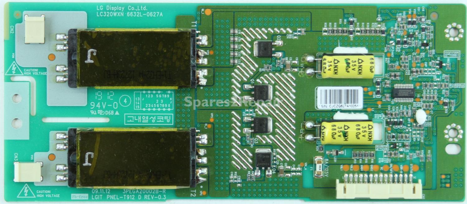 Toshiba 32DV502B - Inverter - LC320WXN - 6632L-0627A - 3PEGA20002B-R - PNEL-T912 D - REV-0.3