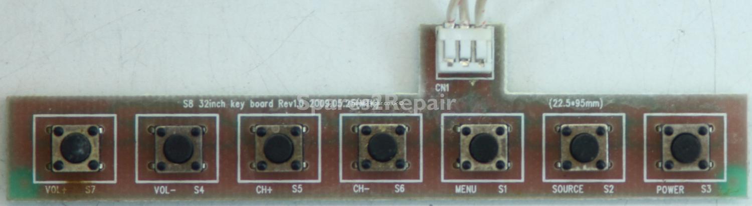 Videocon VU326LD - Buttons - S8 32inch key board Rev1.0 - (Without Plastic)